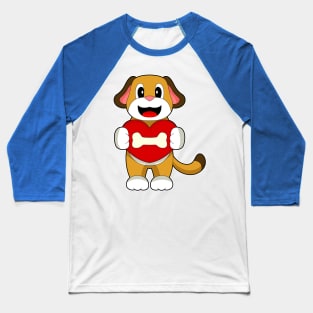 Dog Bone Heart Baseball T-Shirt